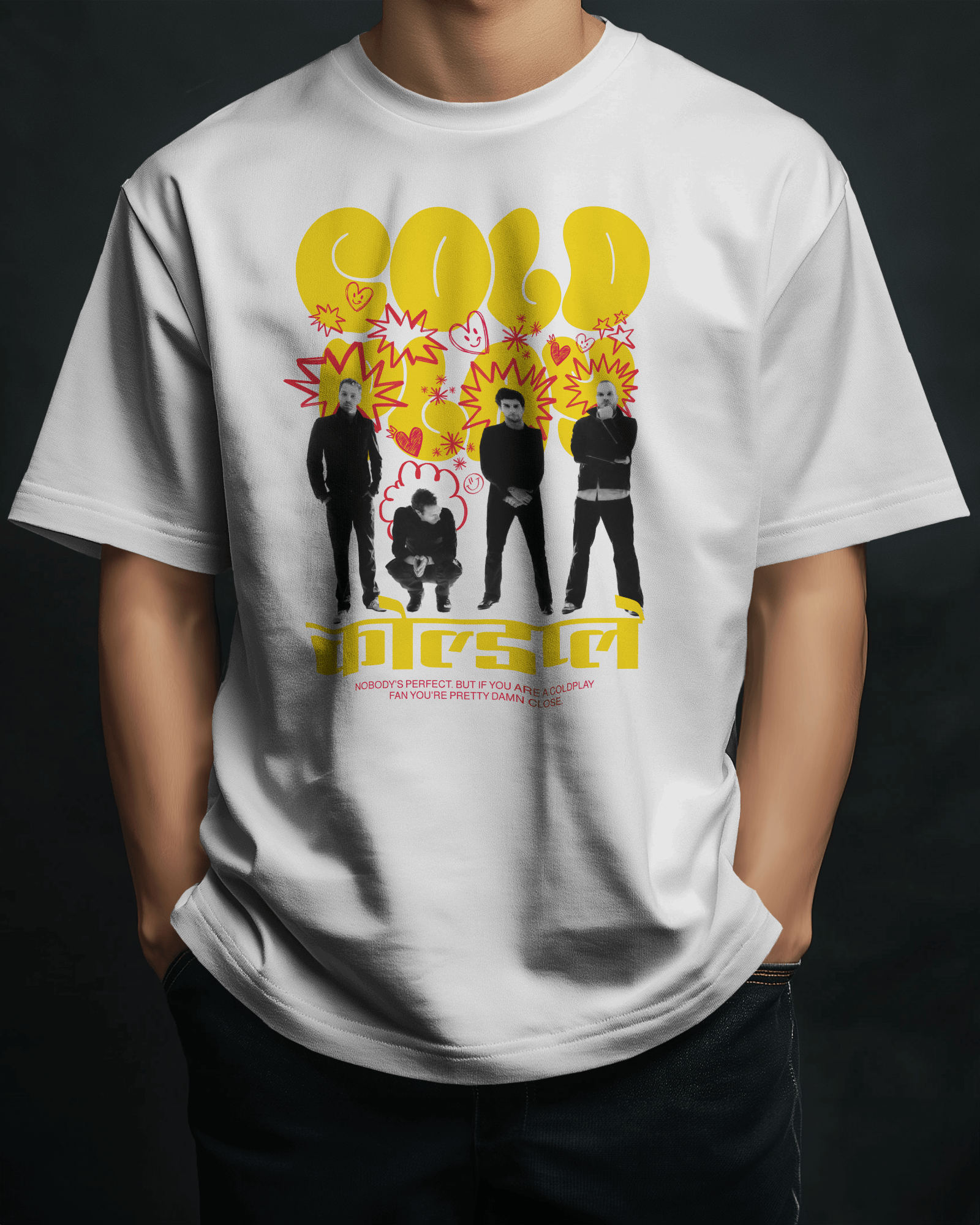 Premium Oversize Coldplay Concert T-Shirt - French Terry Cotton 240 GSM - YORD