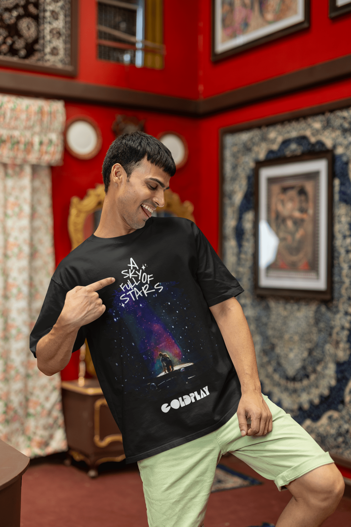 Premium Oversize Coldplay Concert T-Shirt – French Terry Cotton, 240 GSM - YORD