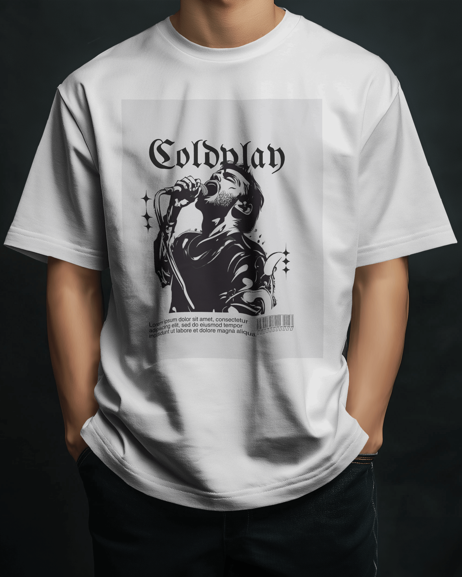 Premium Oversize Coldplay Concert T-Shirt - French Terry Cotton 240 GSM - YORD