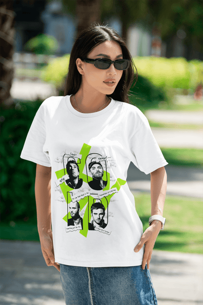 Premium Oversize Coldplay French Terry Cotton T-Shirt - Luxury Concert Wear (240 GSM) - YORD