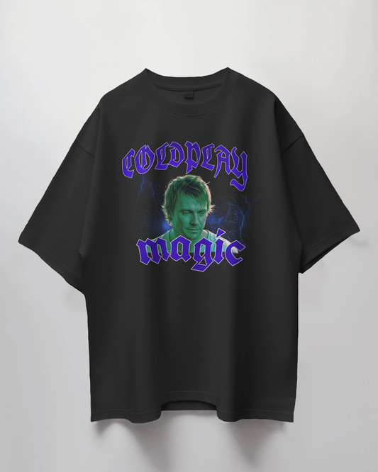 Premium Oversize Coldplay Magic T-Shirt - French Terry Cotton 240 GSM - YORD