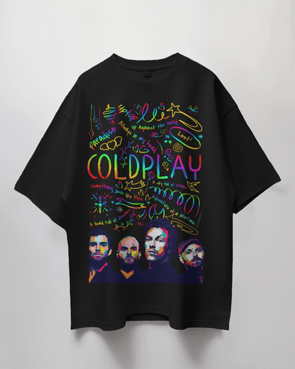 Premium Oversized Coldplay Concert T-Shirt - French Terry Cotton 240 GSM - YORD