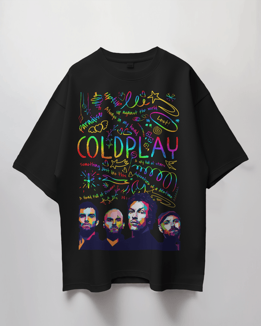 Premium Oversized Coldplay Concert T-Shirt - French Terry Cotton 240 GSM - YORD