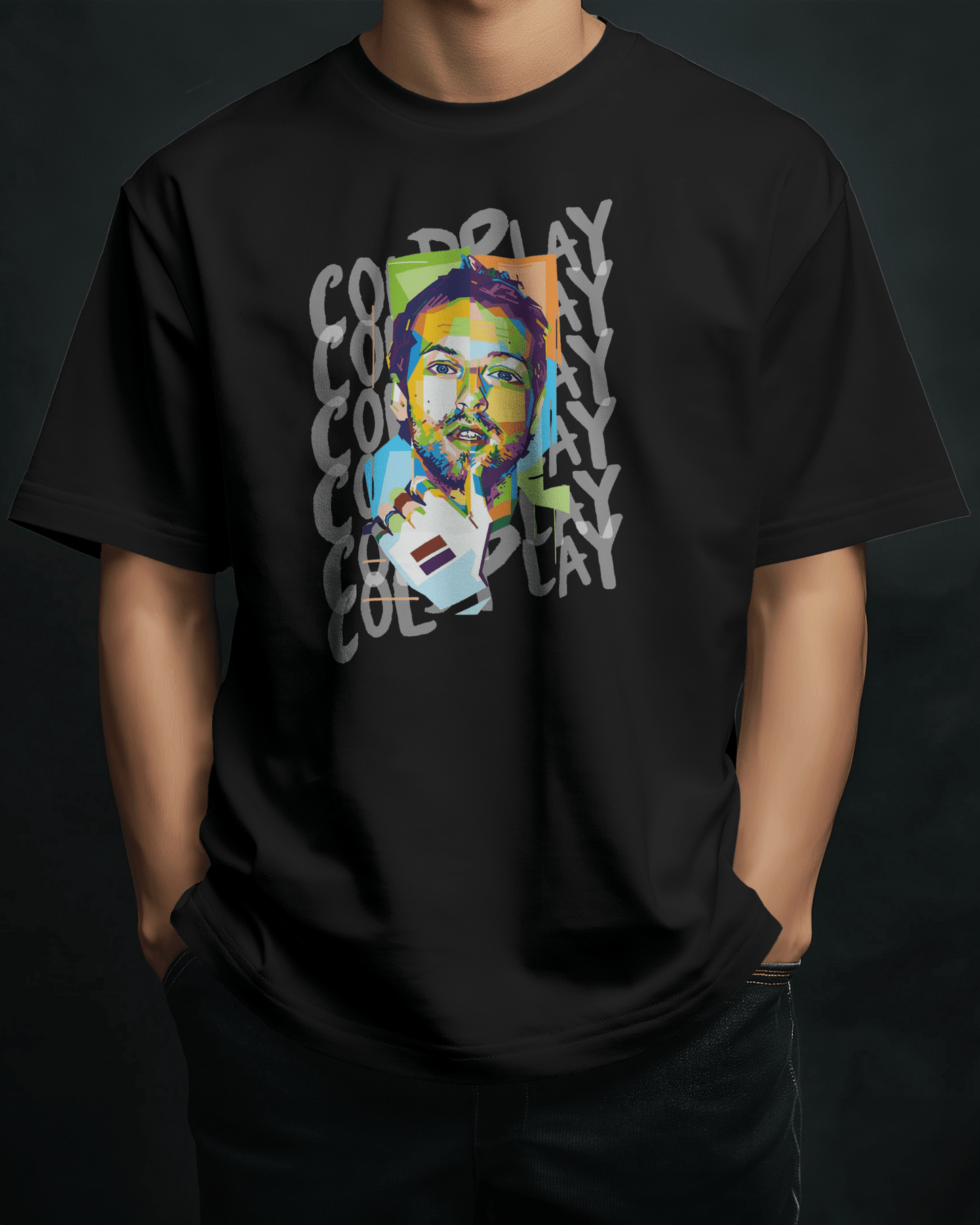Premium Oversized Coldplay Concert T-Shirt - French Terry Cotton 240 GSM - YORD