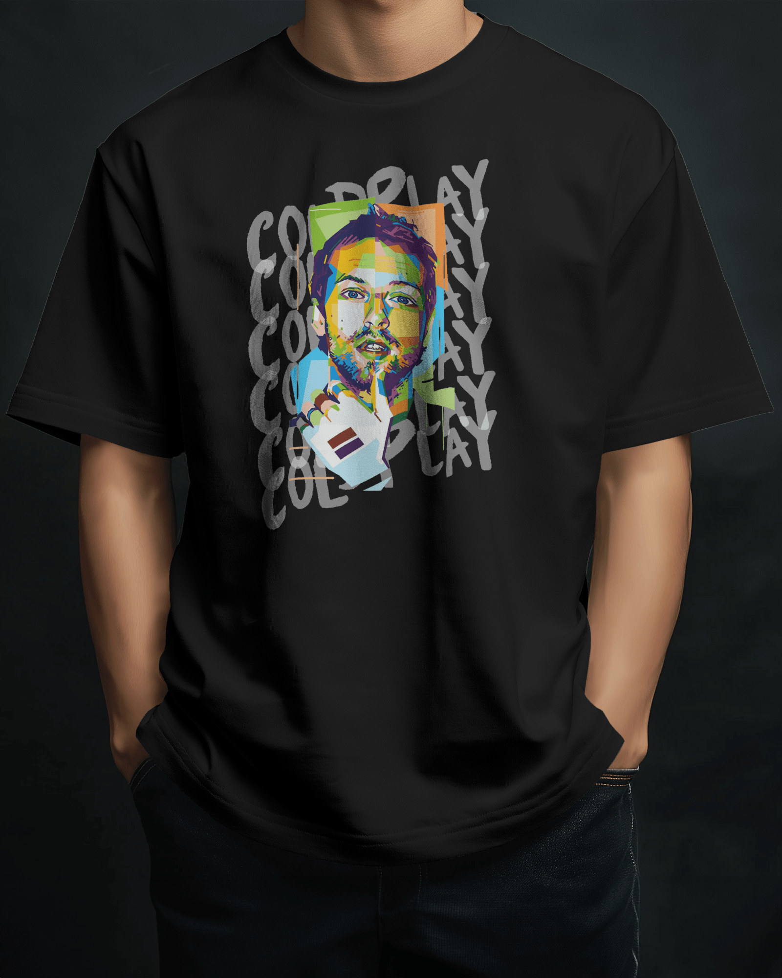 Premium Oversized Coldplay Concert T-Shirt - French Terry Cotton 240 GSM - YORD