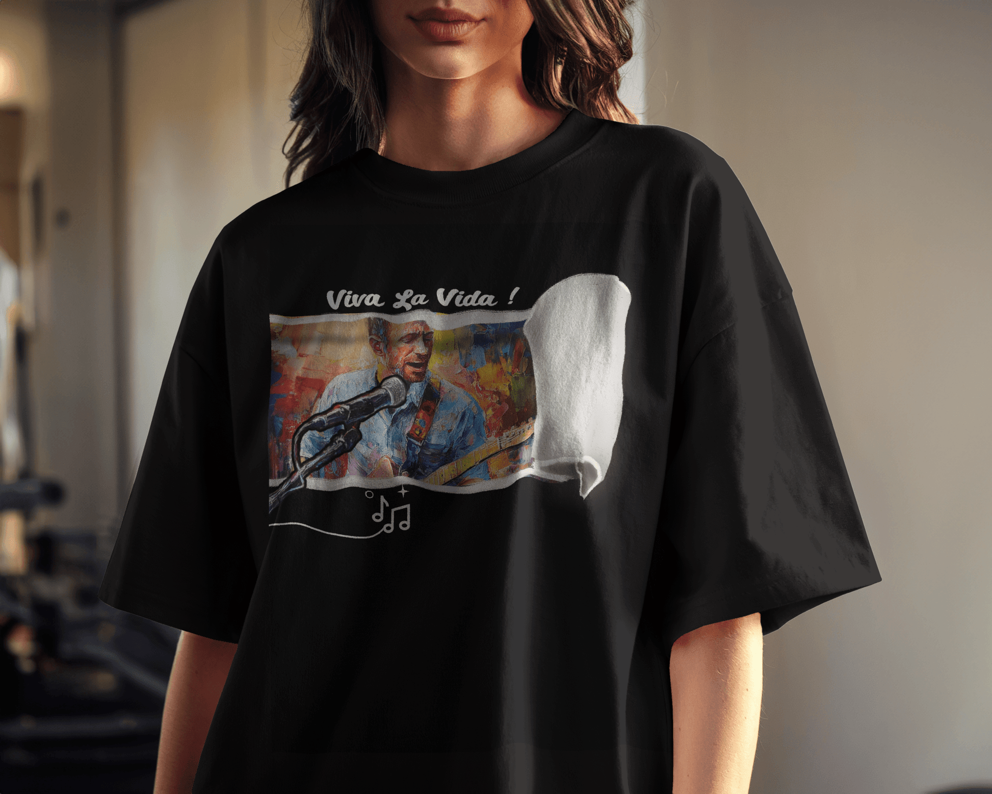 Premium Oversized French Terry Cotton 240 GSM Coldplay Concert T-Shirt – Luxury Art - Inspired Design - YORD