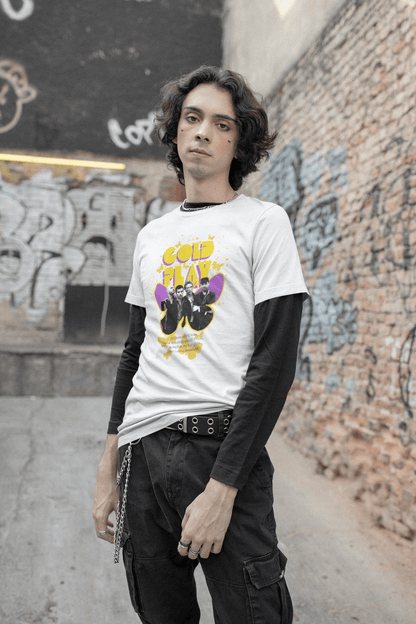 Premium Oversized French Terry Cotton Coldplay Concert T-Shirt – Luxury 240 GSM Fabric - YORD