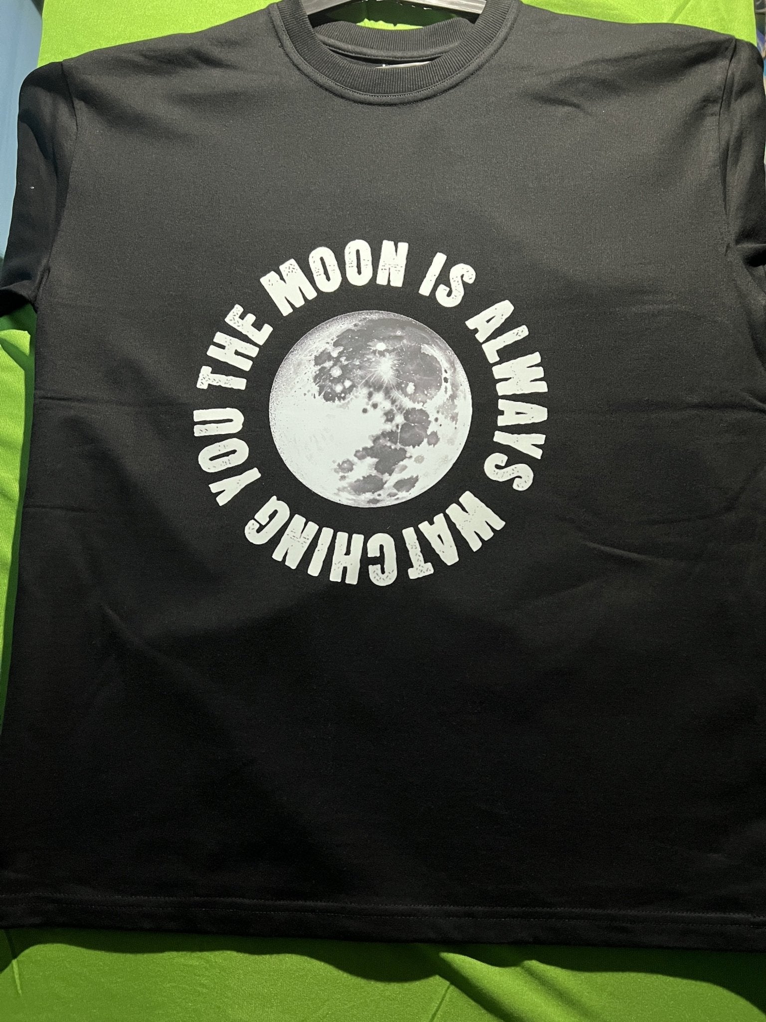 Premium Oversized French Terry Cotton Coldplay Concert T-Shirt – "The Moon is Always Watching You" Design - YORD
