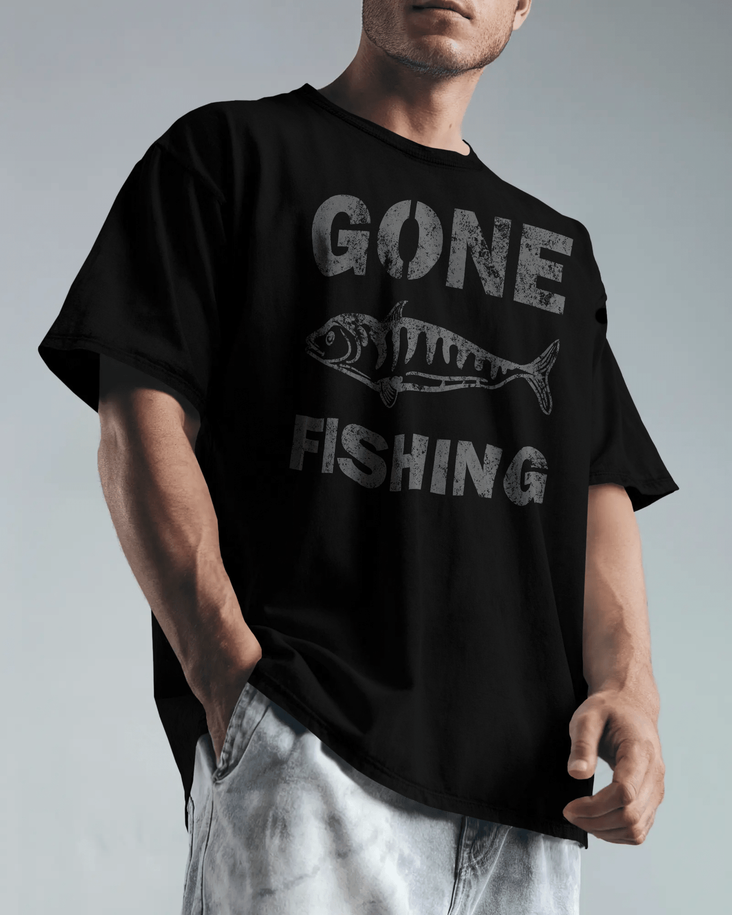 Premium Oversized 'GONE FISHING' T-Shirt | Limited Edition - YORD