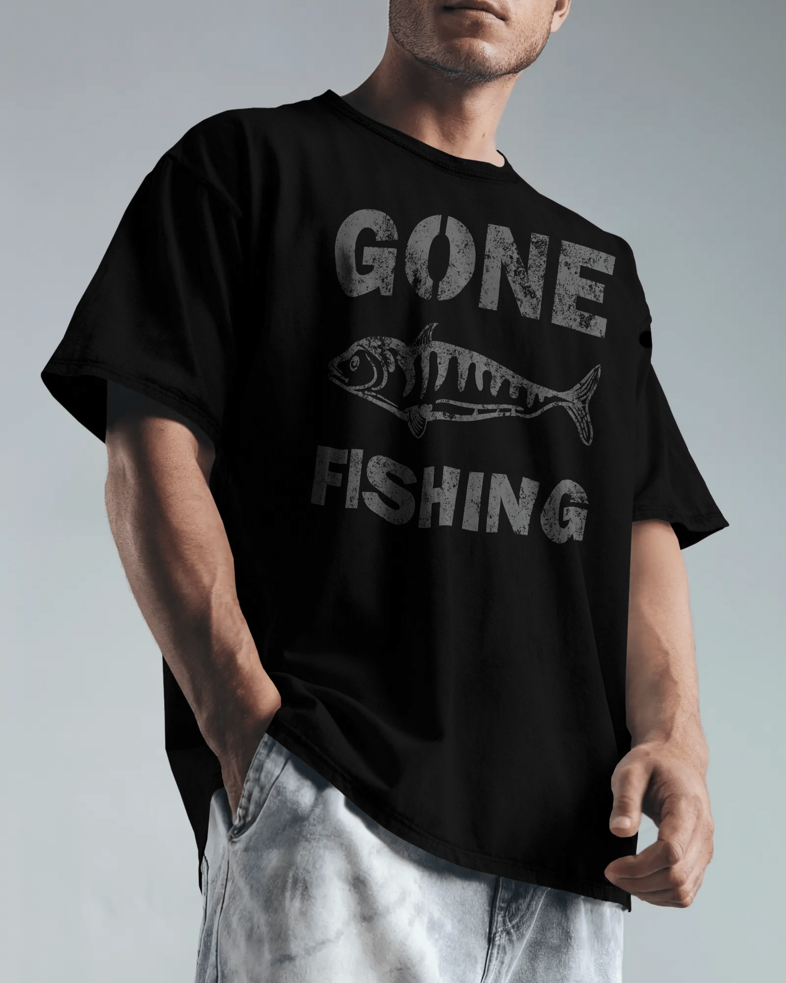 Premium Oversized 'GONE FISHING' T-Shirt | Limited Edition - YORD
