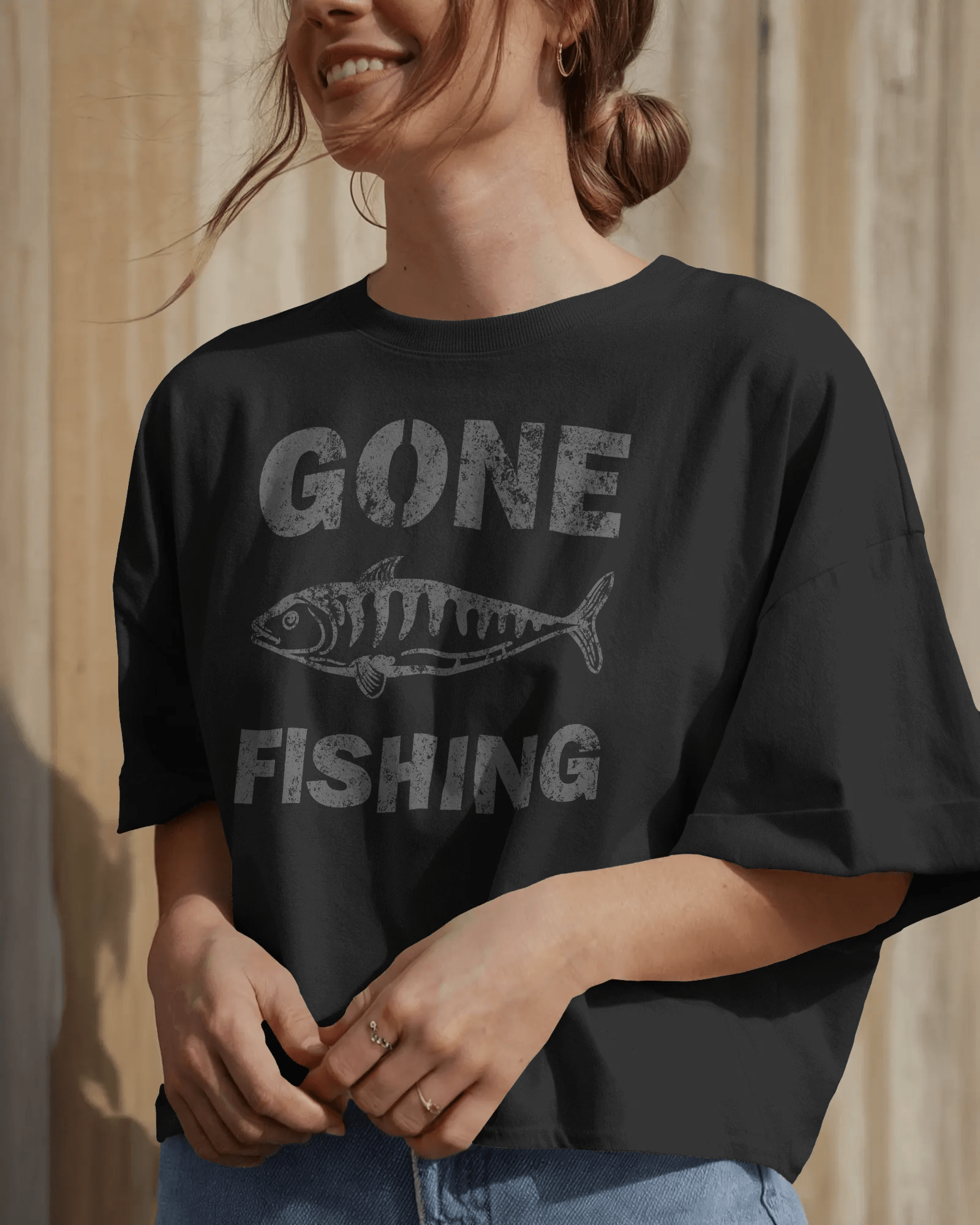 Premium Oversized 'GONE FISHING' T-Shirt | Limited Edition - YORD