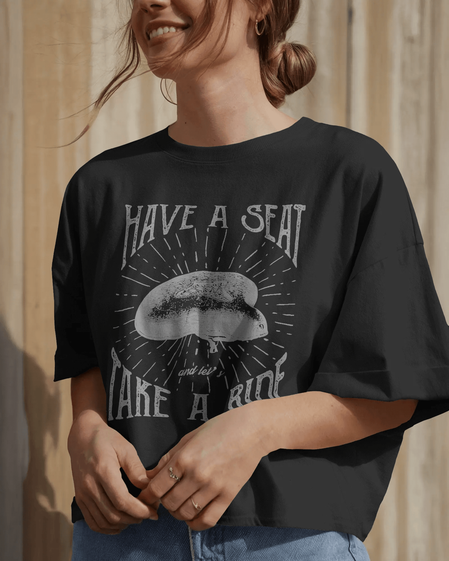 Premium Oversized 'Have A Seat' Graphic T-shirt - YORD