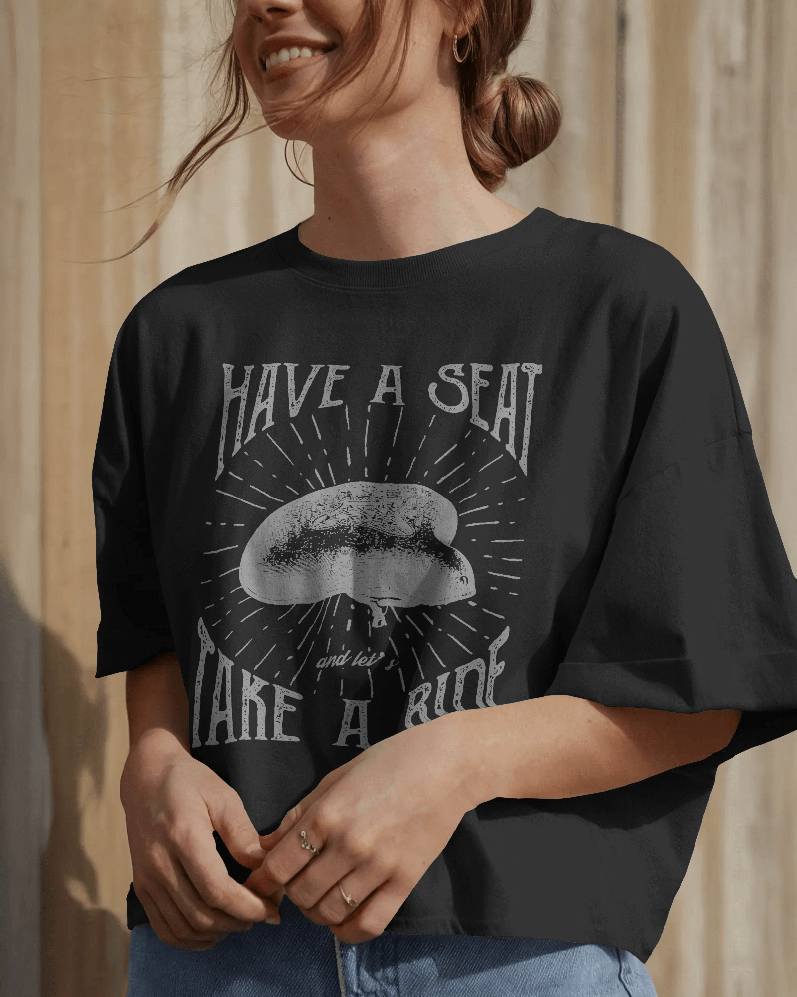 Premium Oversized 'Have A Seat' Graphic T-shirt - YORD