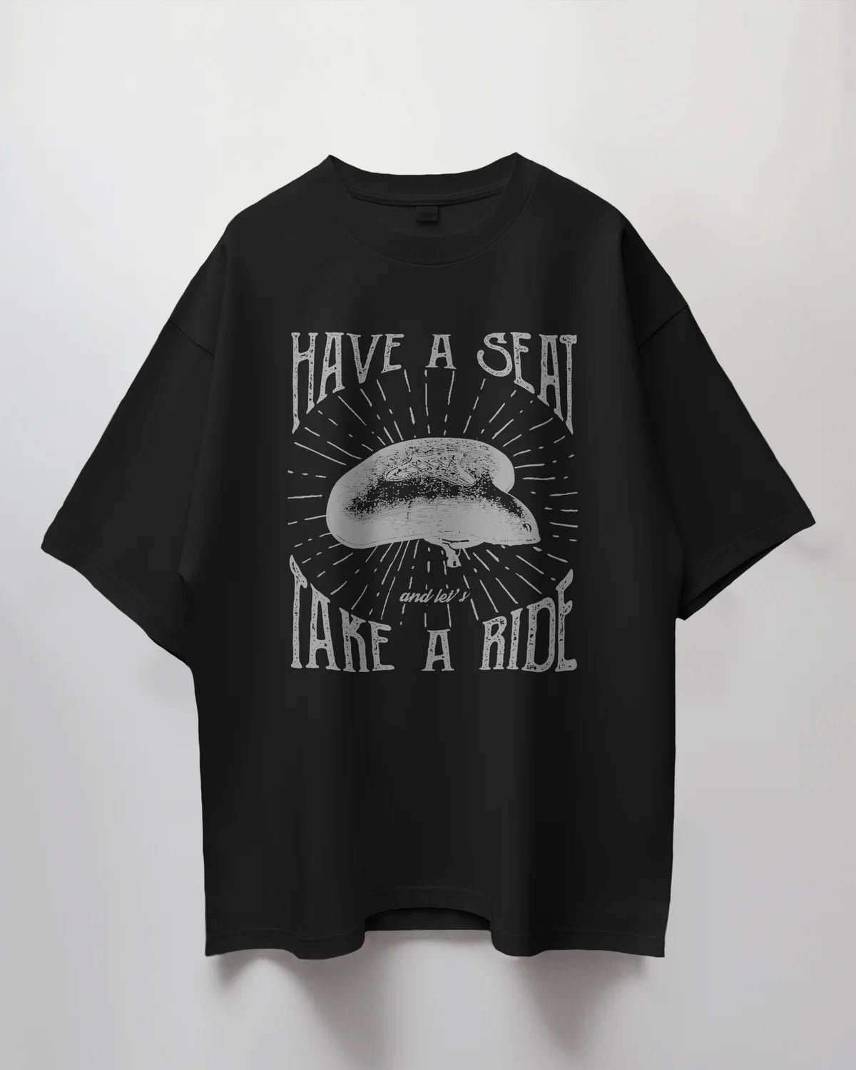 Premium Oversized 'Have A Seat' Graphic T-shirt - YORD