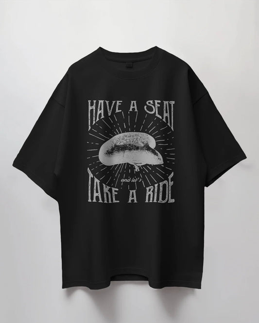 Premium Oversized 'Have A Seat' Graphic T-shirt - YORD