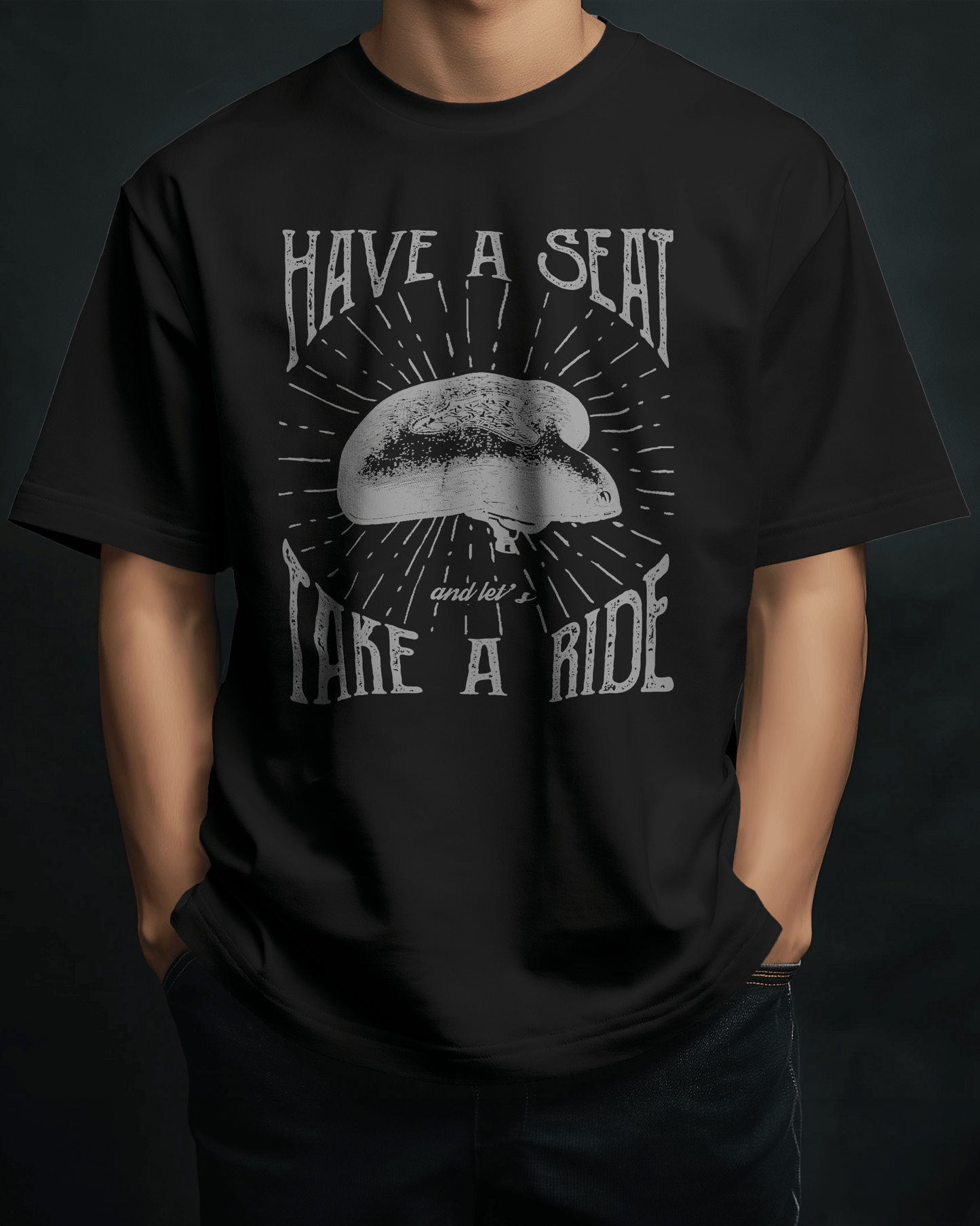 Premium Oversized 'Have A Seat' Graphic T-shirt - YORD