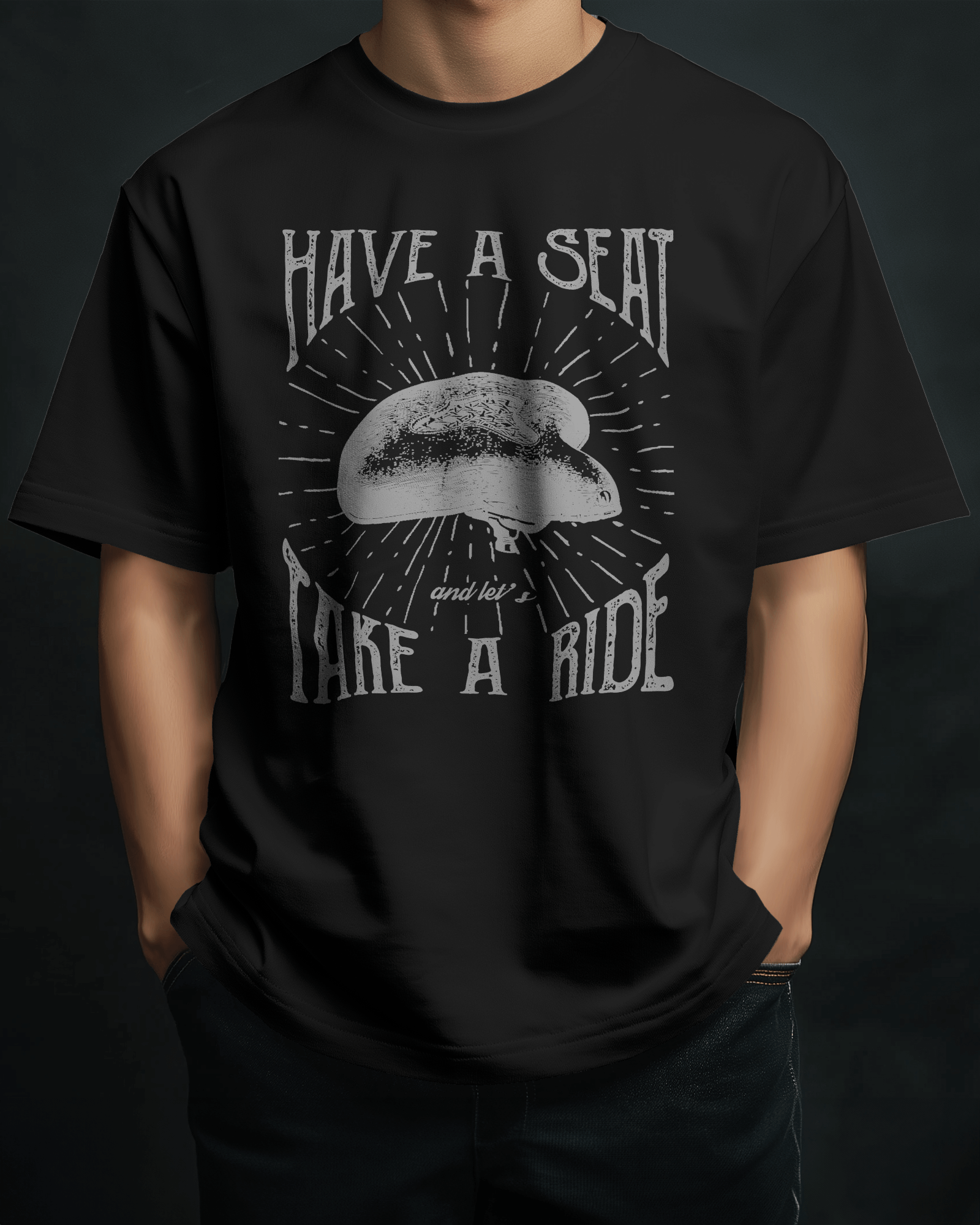 Premium Oversized 'Have A Seat' Graphic T-shirt - YORD