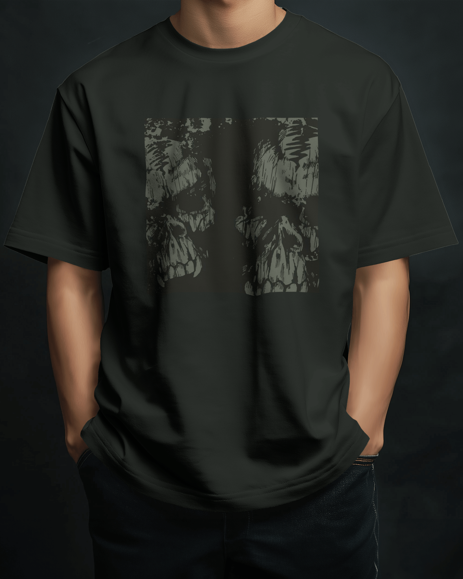 Premium Oversized Skull Graphic T-Shirt | Limited Edition - YORD