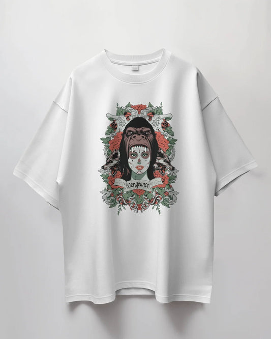 Premium Oversized 'Vengeance' Gothic Art T-Shirt - YORD
