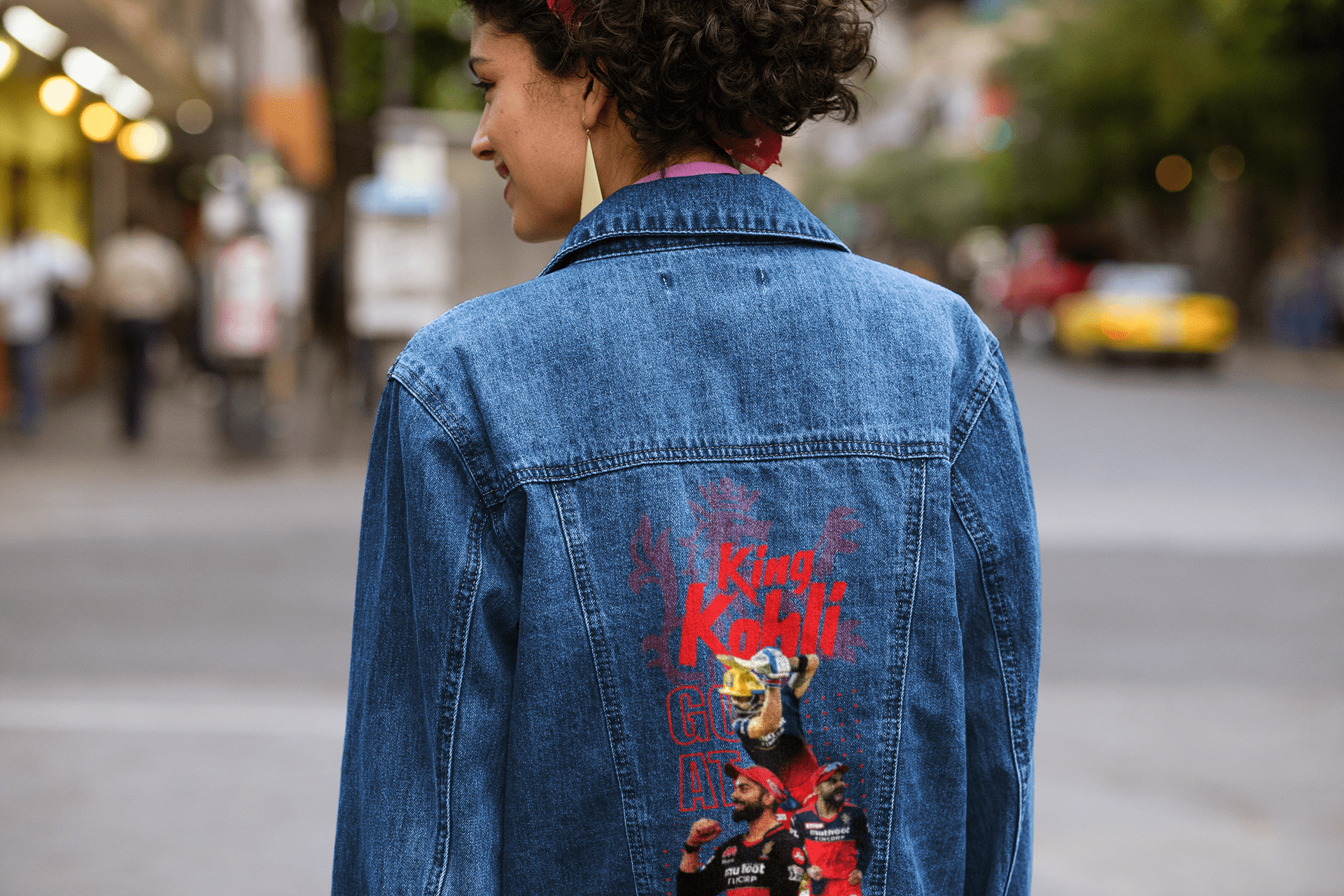 Premium RCB Virat Kohli King Denim Jacket - Limited Edition - YORD