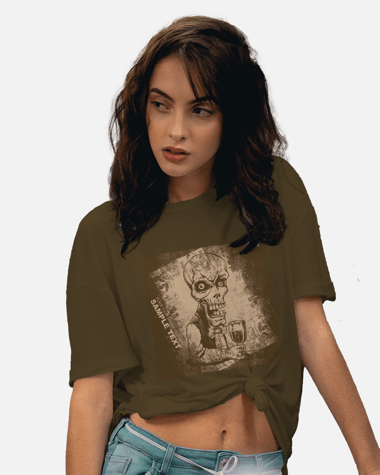 Premium Skeleton Waiter Graphic Regular T-shirt - YORD