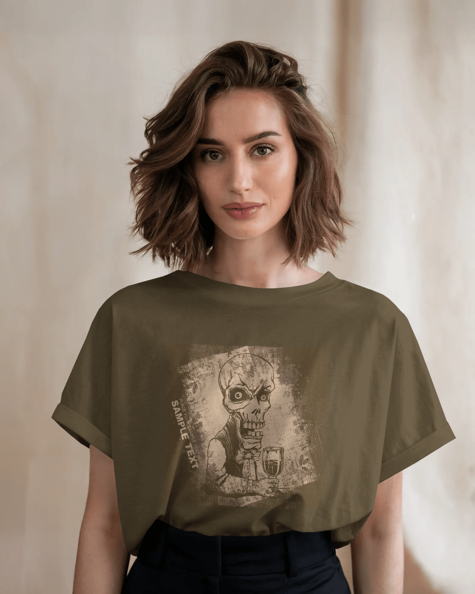 Premium Skeleton Waiter Oversized T-shirt | Limited Edition - YORD