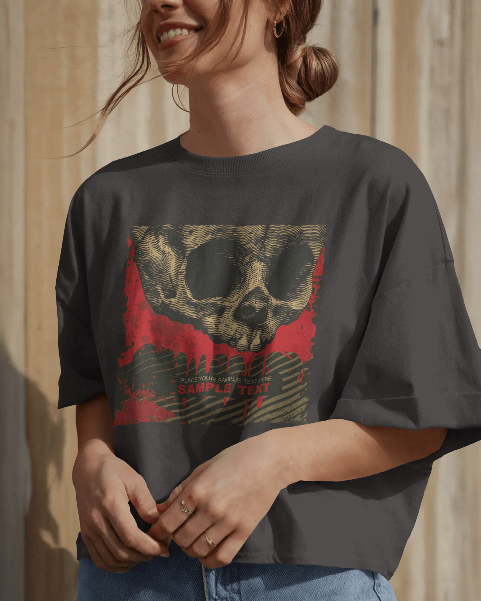 Premium Skull Splatter Oversized T-Shirt | Limited Edition - YORD