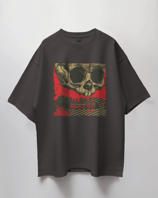 Premium Skull Splatter Oversized T-Shirt | Limited Edition - YORD