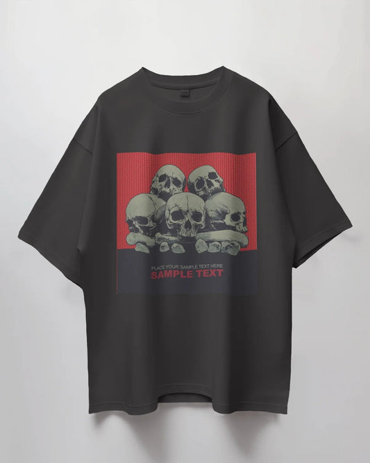 Premium Skull Stack Oversized T-Shirt | Limited Edition - YORD