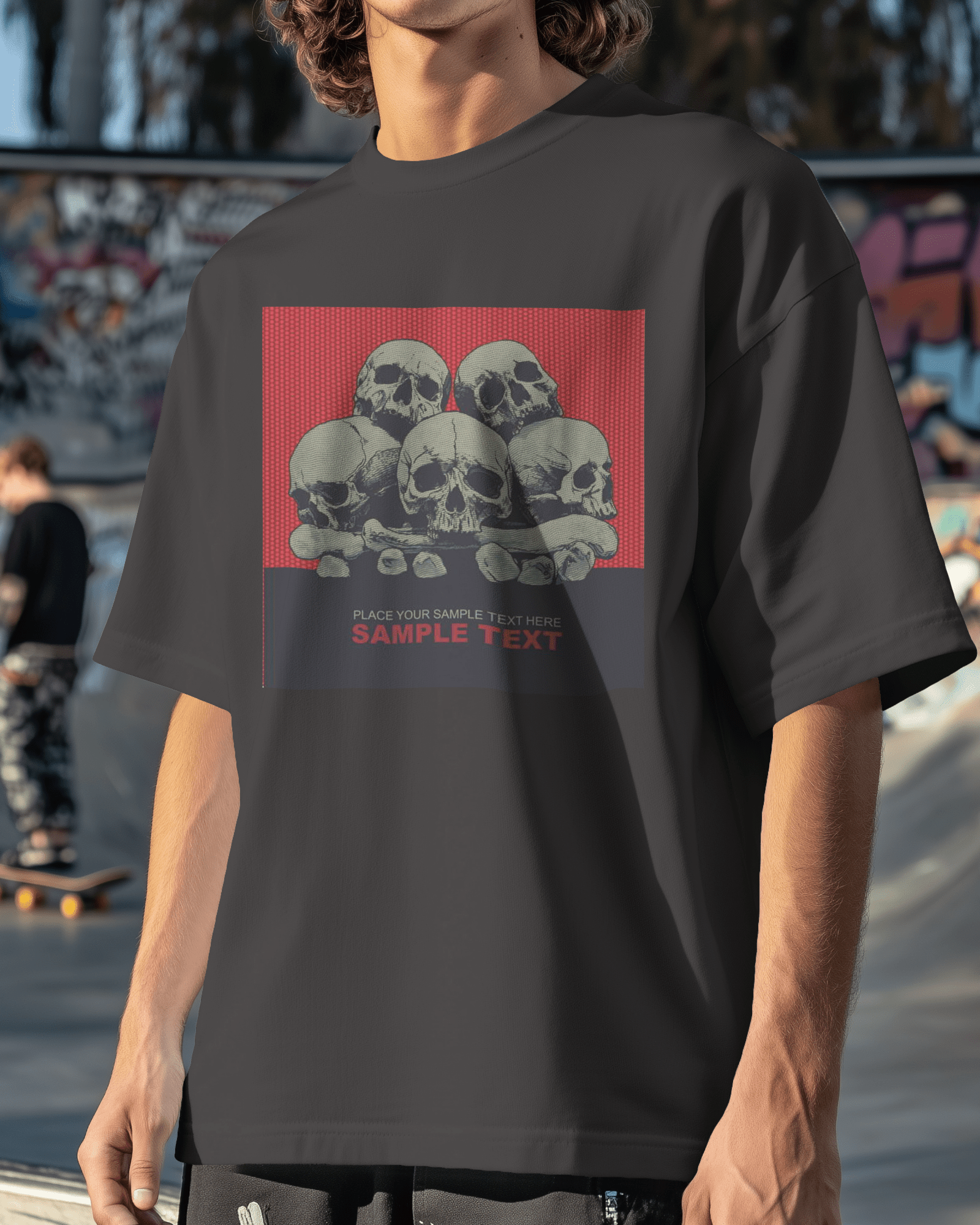 Premium Skull Stack Oversized T-Shirt | Limited Edition - YORD