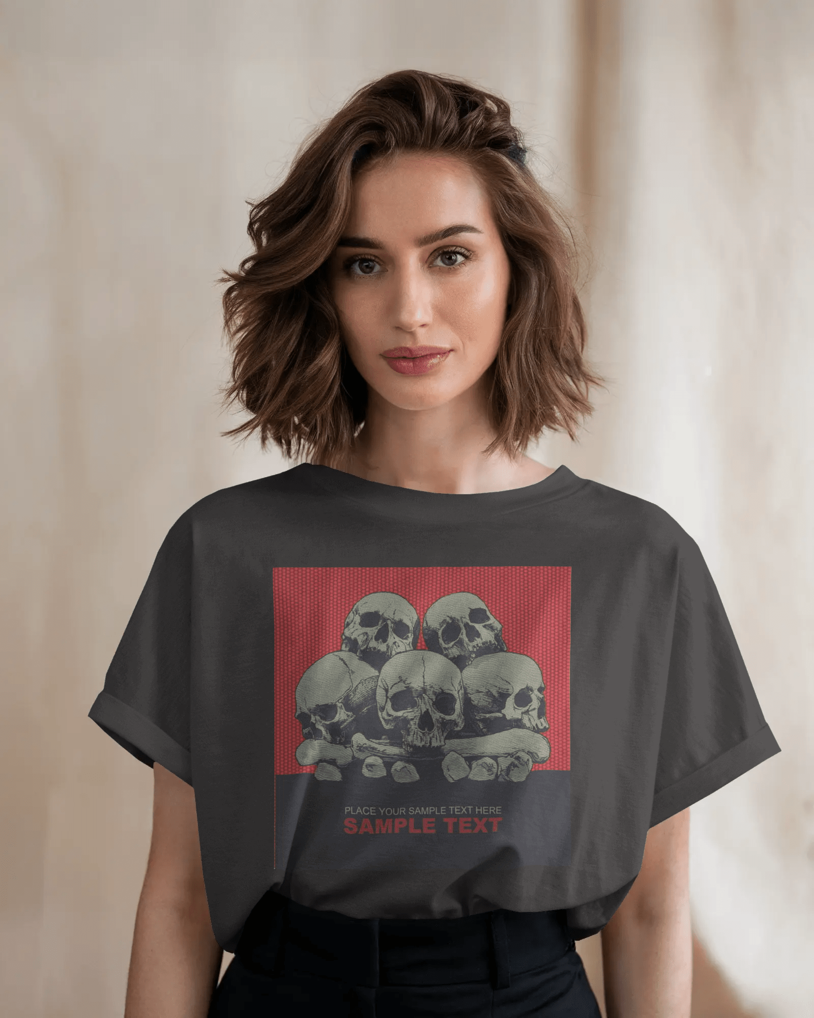 Premium Skull Stack Oversized T-Shirt | Limited Edition - YORD