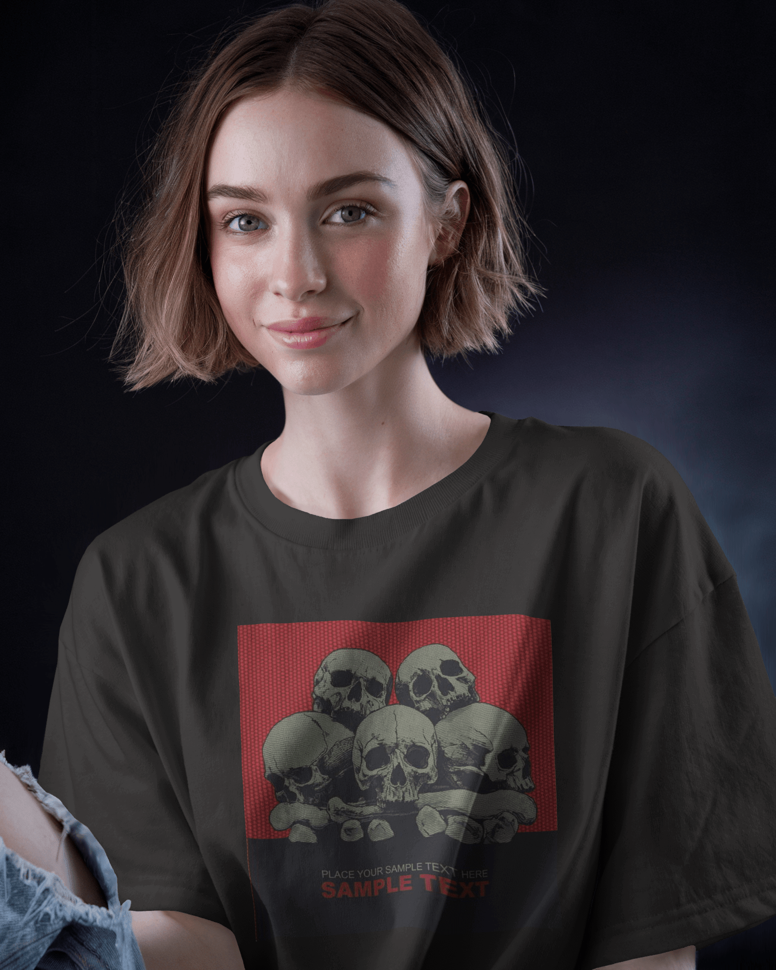 Premium Skull Stack Oversized T-Shirt | Limited Edition - YORD