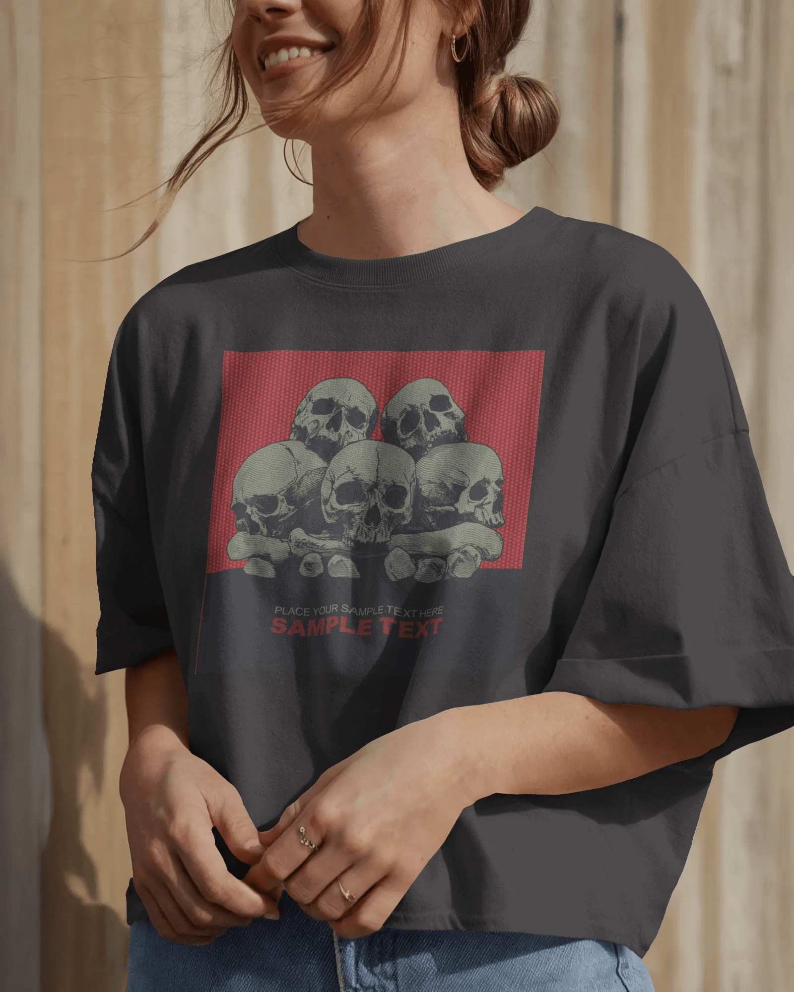 Premium Skull Stack Oversized T-Shirt | Limited Edition - YORD