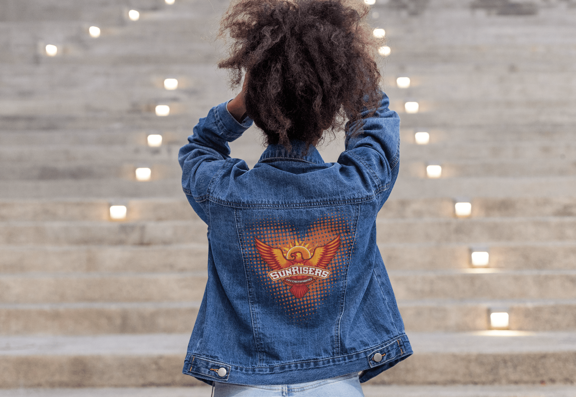 Premium SRH Sunrisers Hyderabad Logo Denim Jacket - YORD