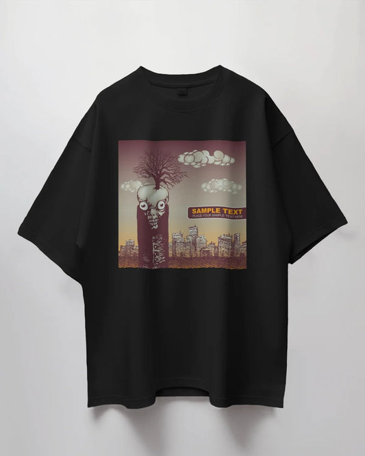 Premium Surreal Skull Tree Oversized T-shirt - Limited Edition - YORD
