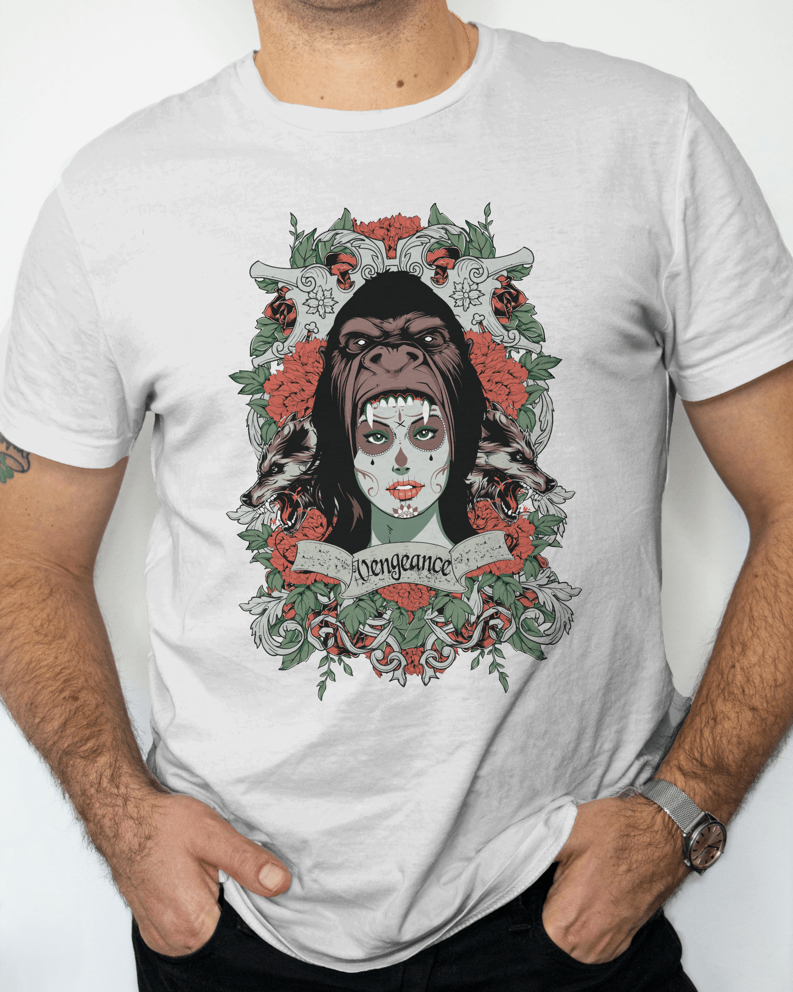 Premium Vengeance Gothic Art Regular T-shirt - YORD