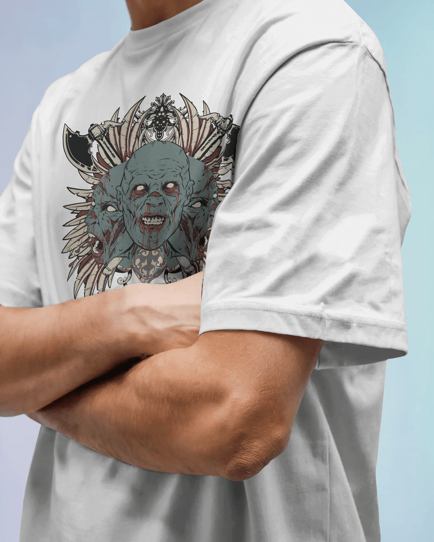 Premium Zombie Creature Gothic Oversized T-shirt - YORD