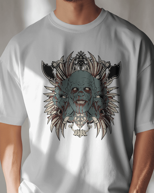 Premium Zombie Tribal Fusion Regular T-shirt - YORD