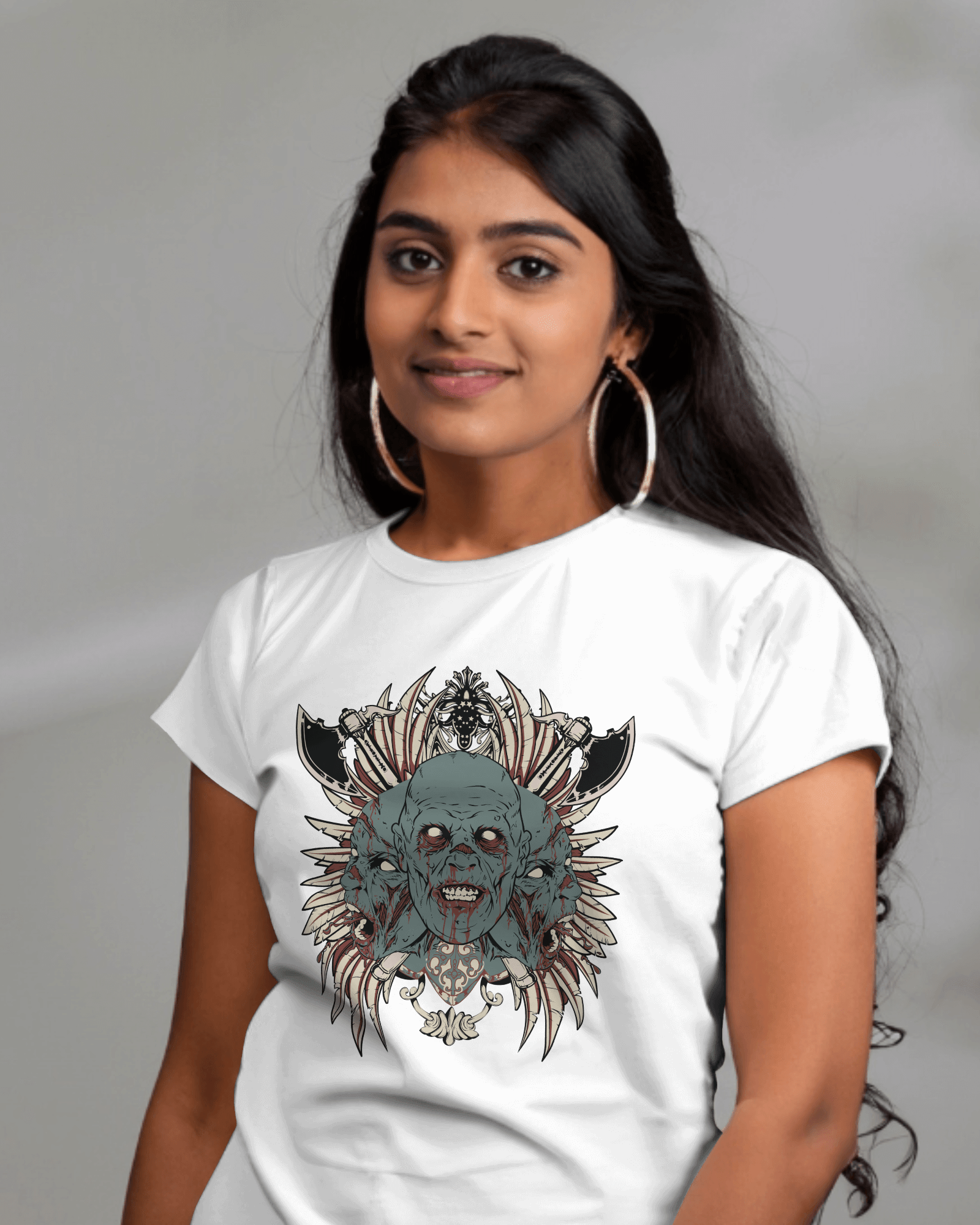 Premium Zombie Tribal Fusion Regular T-shirt - YORD