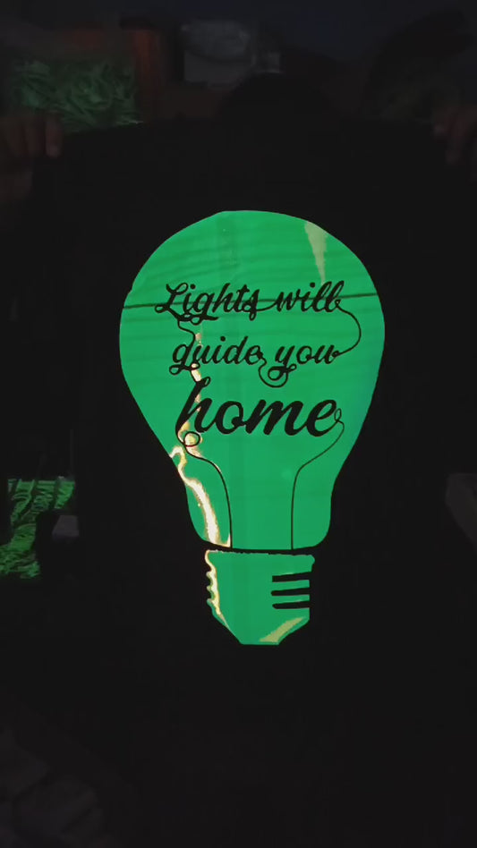 Coldplay Oversized Glow In dark Tshirt - Lights will guide you home