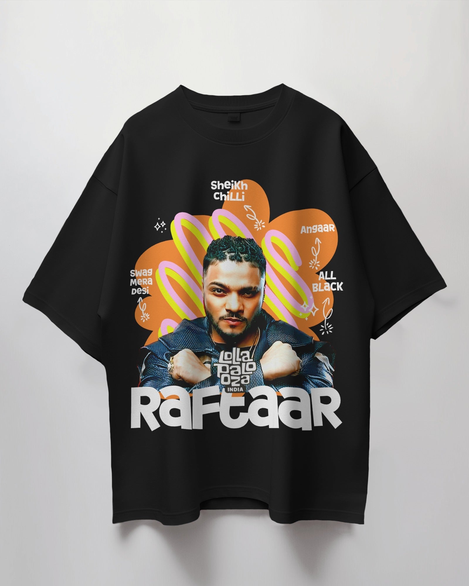 Raftaar Premium Oversized T-Shirt – Lollapalooza Concert Edition (Luxury Fabric) - YORD