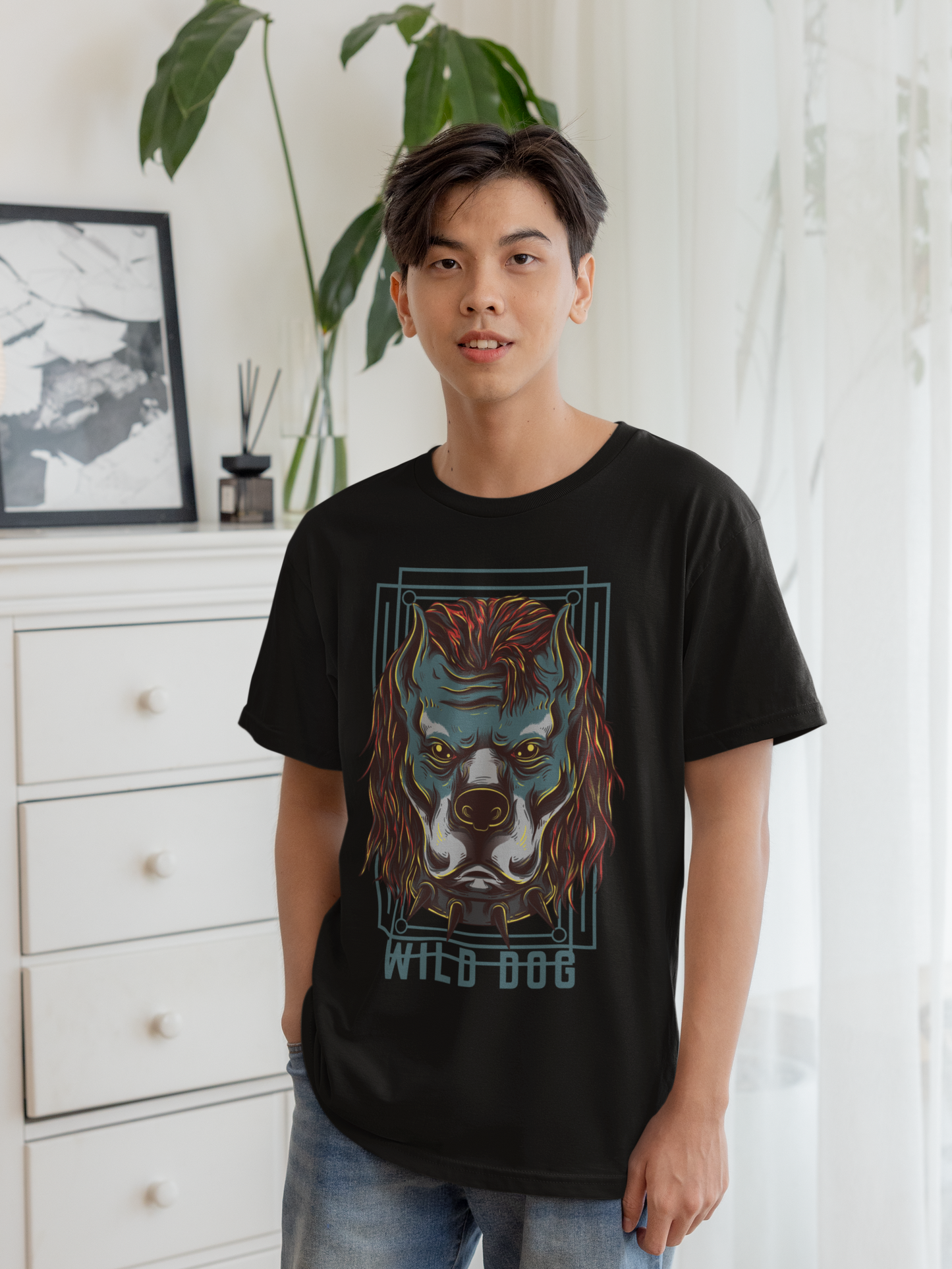 Premium Wild Dog Oversized Graphic T-shirt by YORD