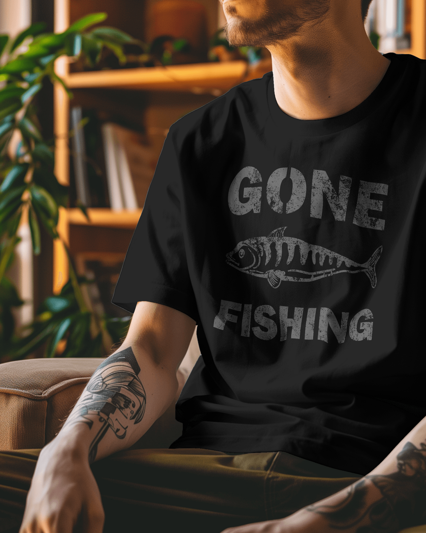 Premium Oversized 'GONE FISHING' T-Shirt | Limited Edition