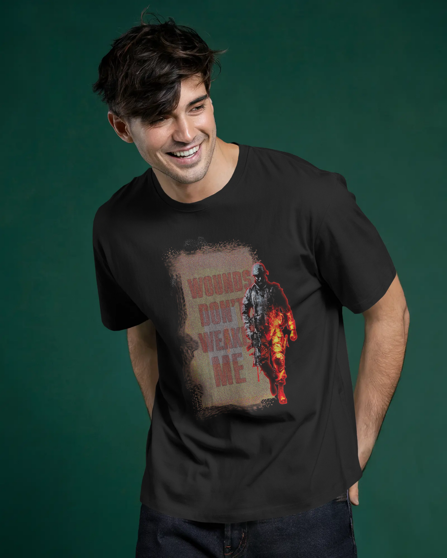 Premium Warfare 'Wounds Don't Weaken Me' Oversized T-shirt