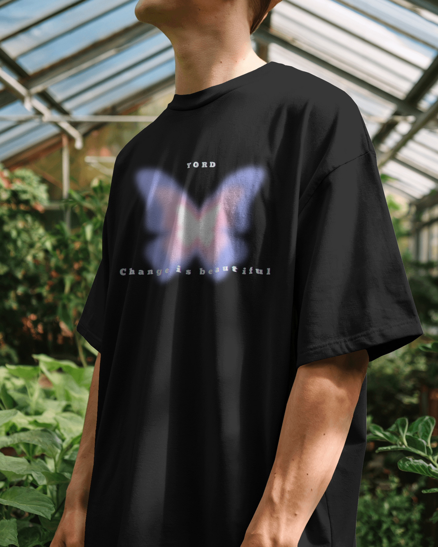 Premium Butterfly 'Change is Beautiful' Oversized T-shirt