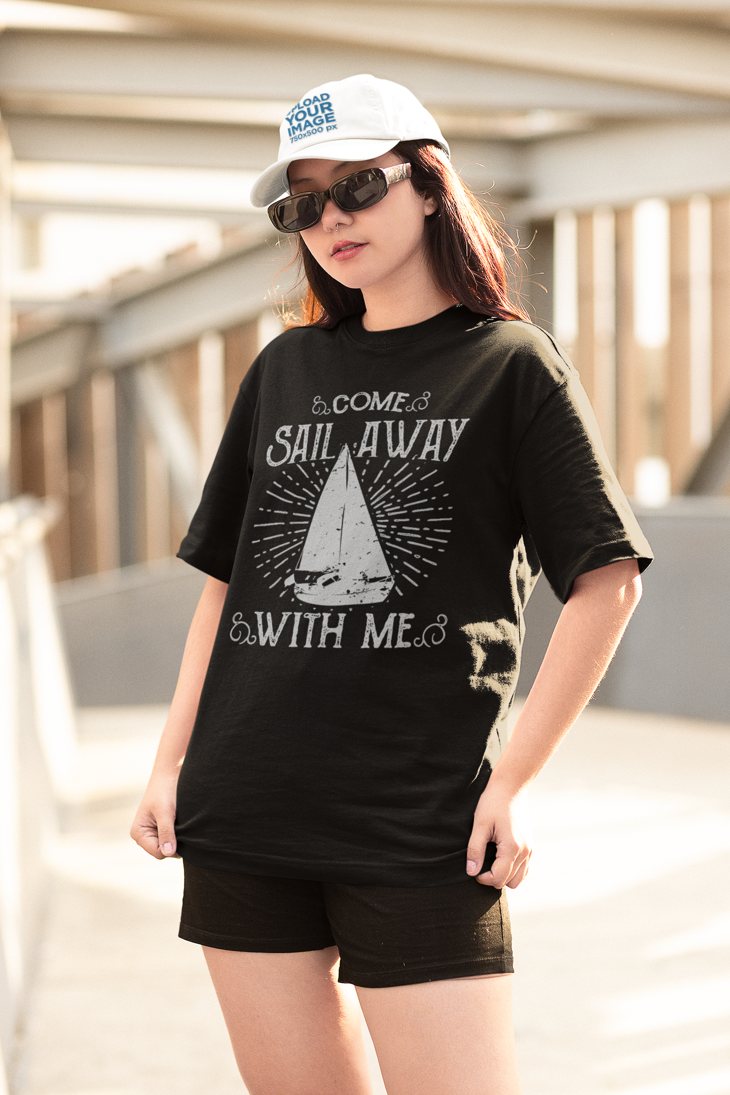 Premium Oversized 'Come Sail Away With Me' Nautical T-shirt