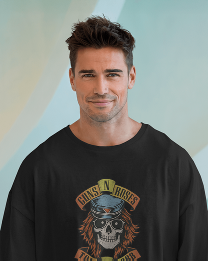 Premium Oversized Guns N' Roses 1988 Tour Skull T-shirt