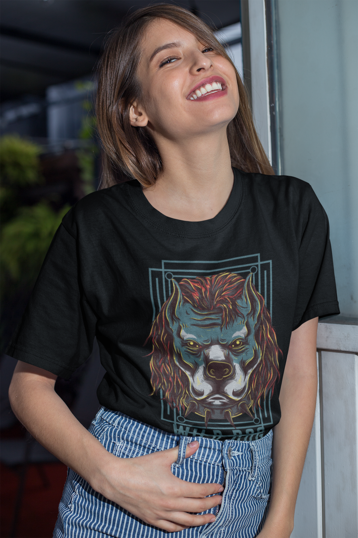 Premium Wild Dog Graphic T-Shirt | Exclusive Design