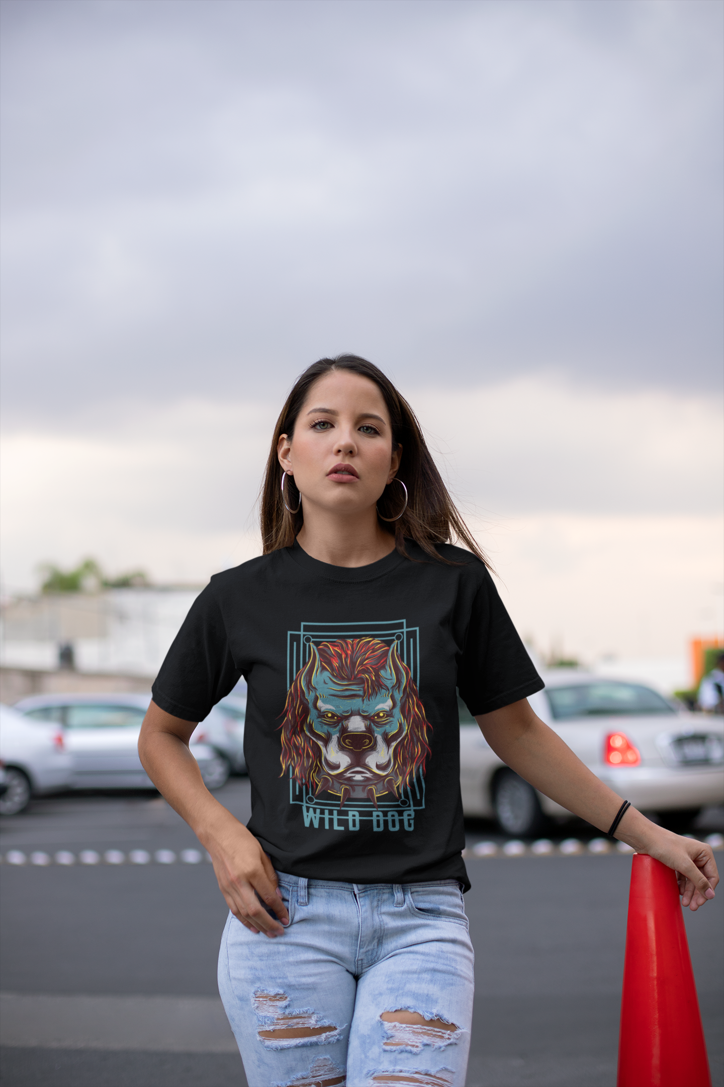 Premium Wild Dog Oversized Graphic T-shirt by YORD