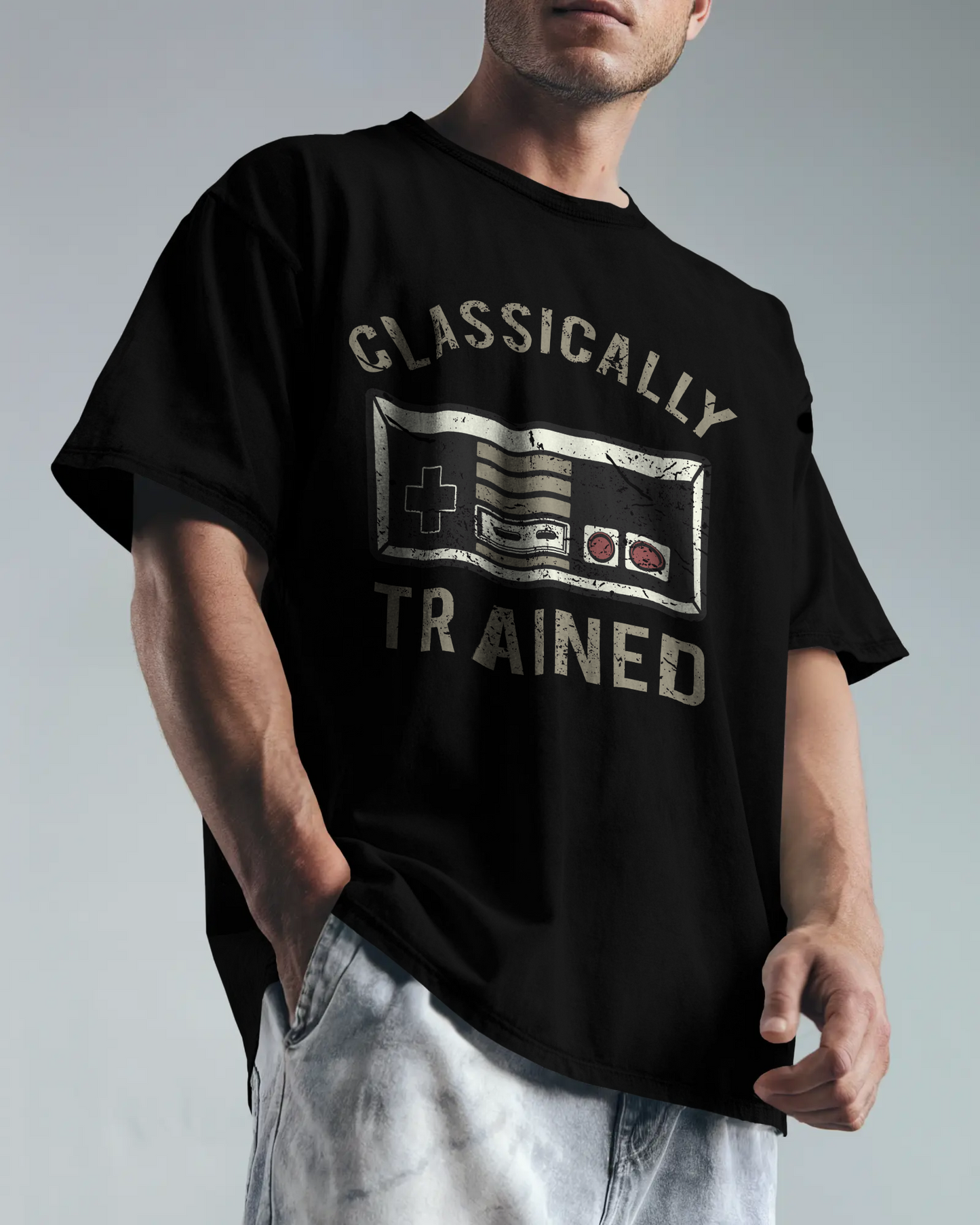 Premium Classically Trained Nintendo Controller Oversized T-shirt